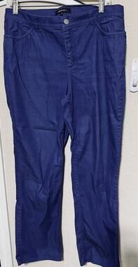 Lafayette 148 Jeans Womens 10 Purple Stretch Straight Leg Ankle Cropped